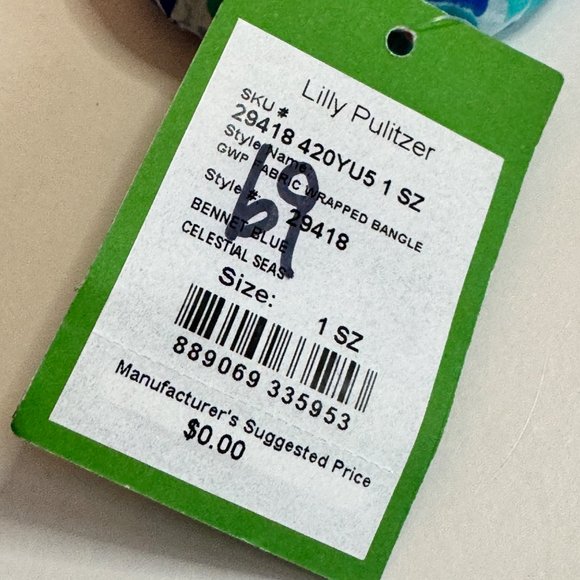 Lilly Pulitzer Fabric Wrapped Bangle NWT - Picture 4 of 4